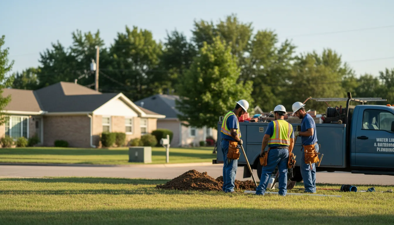 Residential water line and bathroom plumbing service in Greentown, IN
